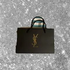 YSL 黒い紙袋 ゴールドロゴ