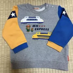 【専用】豪華！ミキハウス　トレーナー　90 新幹線　はたらくくるま