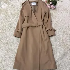 Dessin de mode ノーカラー ウール トレンチコート ロング