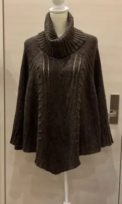 ニット タートルネック　ケープ