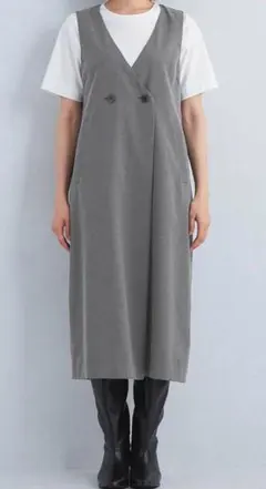 green label relaxing　ジャンパースカート　グレー