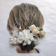髪飾り成人式前撮り結婚式ヘッドパーツ