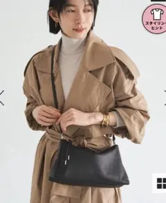 現行販売品！ラシット　レザー　2wayショルダーバッグ　ブラック