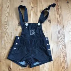 【110cm】韓国子供服Angel Blue ハート刺繍・サロペット