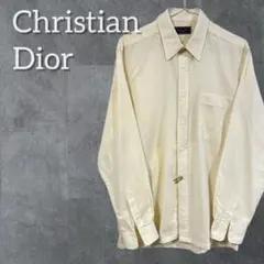 90s Dior クリスチャンディオール シャツ L ライトイエロー　アイボリーのサムネイル