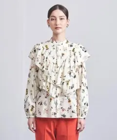 上下セット ユナイテッドアローズ ボタニカル ブラウス＆セミフレアスカート 花柄