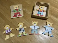 クマの着せ替え人形セット くもんのジグソーパズル プーさんのジグソーパズル