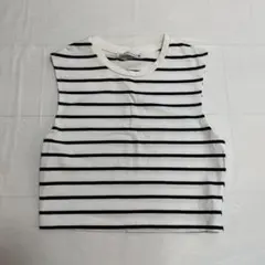 最終値下げ!! ZARA ボーダー ノースリーブ タンクトップ