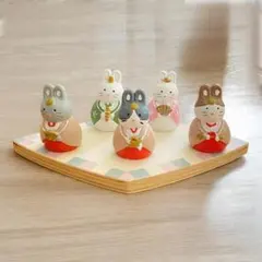 ナチュラルキッチン うさぎ雛人形 ＆ 菱形雛台 セット ひな祭り インテリア