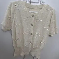 AnkRouge 新品タグ付き　半袖カーディガン　Ｍサイズのサムネイル