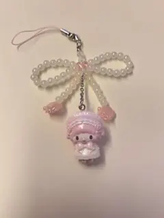 サンリオ ホワイトフリルデザインシリーズ シークレットストラップ ピアノ