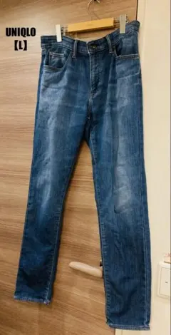 【L】ユニクロ UNIQLO EZYジーンズ　ブルー　321-413157