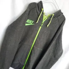 NIKEナイキ　プルオーバー フーディ 霜降り スウェット パーカー 蛍光緑