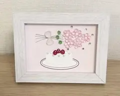 シーグラスアート　お花＆ケーキ(ミニ)のサムネイル