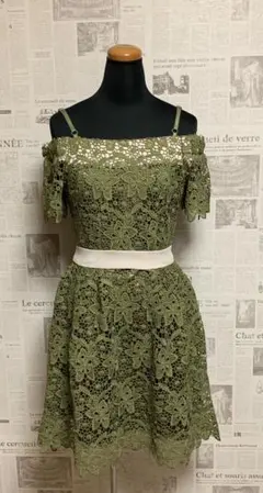 70  dazzlin 花柄　レース ワンピース