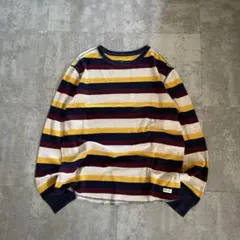 00s old gap thermal striped cut sew