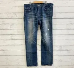 STOOGE & CO ダメージ加工 スリムフィット デニムパンツ