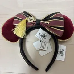ディズニー 赤黒ストライプ耳カチューシャ