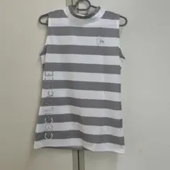 CECIL McBEE ストライプ ノースリーブシャツ