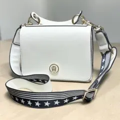✨美品✨TOMMY HILFIGER 2WAY レザーショルダーバッグ WHT