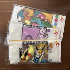 3COINS（スリーコインズ）ポケモン　手提げポリ袋　3種