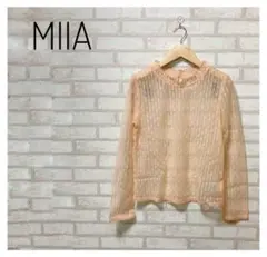 MIIA レディース レースブラウス サーモンピンク FREE