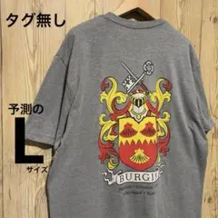 タグ無し ブルギン家の紋章 バックプリント グレー 予測のLサイズ