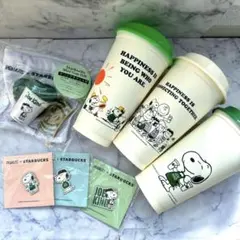 スタバ PEANUTS ピンバッジ ミニカップギフト リユーザブルカップ セット