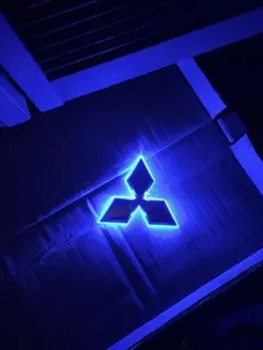 三菱 LEDエンブレムベース グリーン 三菱ふそう ブルーテック 