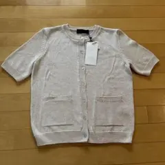 新品♪ZARA⭐︎半袖ニットカーディガン ベージュ Sサイズのサムネイル