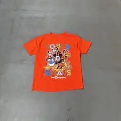 00s Disney world オレンジ　プリント　半袖　tシャツ　カットソーのサムネイル