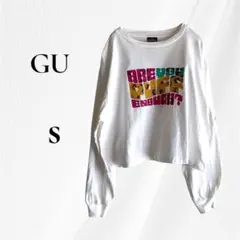 GU 　ジーユー　トレーナー　スウェット　パワーパフガールズ　S　ホワイト