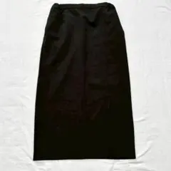 ショコラフィネローブ ロングタイトスカート ブラック スリット ストレッチ M