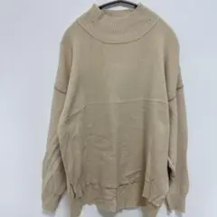 URBAN RESEARCH センターシーム ハイネック ニット ベージュ