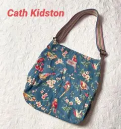 【英国】超美品Cath Kidston 花鳥プリント 大きなメッセンジャーバッグ