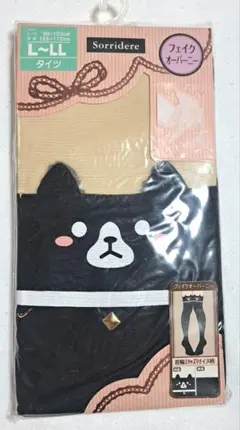 【新品】イヌ デザイン ニーハイ風 タイツ L-LLのサムネイル