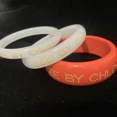【新品未使用】See By Chloe 3連バングル　オレンジ　ホワイト