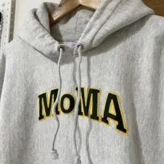 Champion MoMAロゴ パーカー L グレー