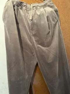 ベージュ ベルベット ベロアパンツ
