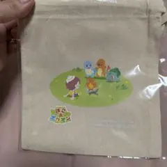 ポケットモンスター 巾着袋 ベージュ
