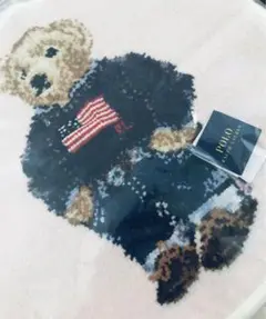 即購入⭕️ 値下げ　ピンク　タオルハンカチ　シェニール　ポロベア