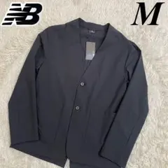 新品　ニューバランス THE CITYピケノーカラージャケット　ビジネス　黒　M