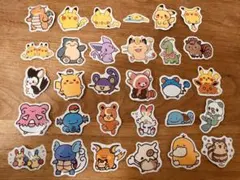 ポケモン ゆるかわ ステッカー シール まとめ売り 30枚セット