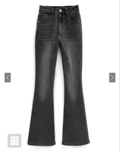 GRL セミフレアデニムパンツ Lサイズ ダークグレー cu508