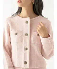 SNIDEL Sustainableツイードライクニットジャケット