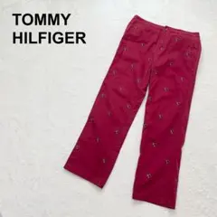 トミーヒルフィガー　チノパン　総柄　エンブレム刺繍　アメカジ　ゴルフ（304）のサムネイル