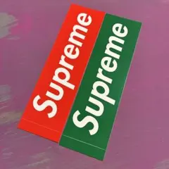 Supreme ステッカー 2枚セット 赤 緑　BOX Logo