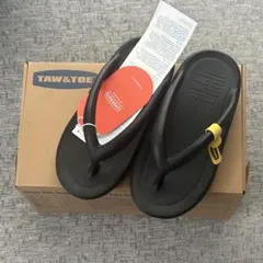 TAW&TOE Flipflopサンダルブラック 【XS/23.0㎝】新品箱付きのサムネイル