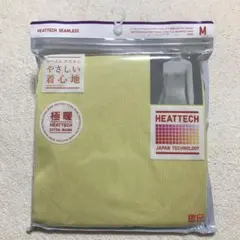極暖　UNIQLO ヒートテックシームレスリブタートルネックT長袖　イエロー　M