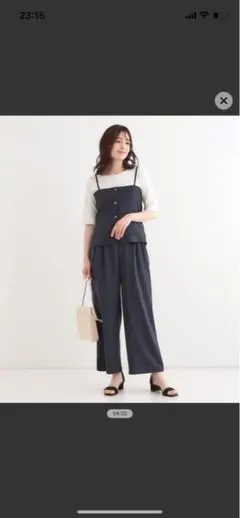 SHOO LA RUE/DRESKIP麻調キャミビスチェ麻調イージーワイドパンツ